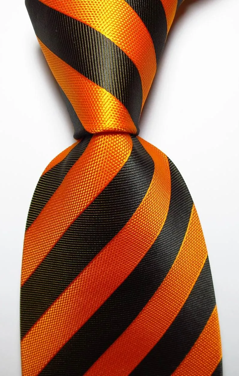 Colorful Striped Silk Neckties 100% Silk Mens Neck Tie