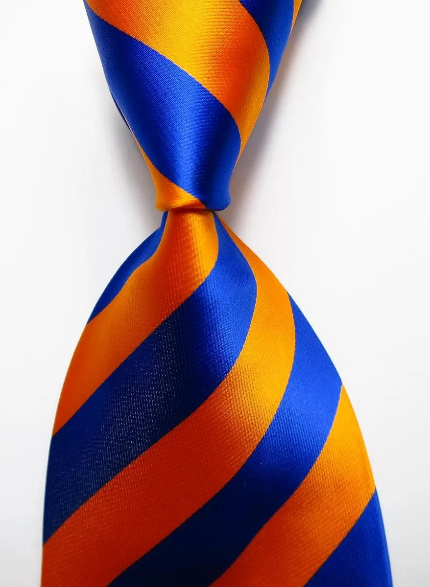 Colorful Striped Silk Neckties 100% Silk Mens Neck Tie