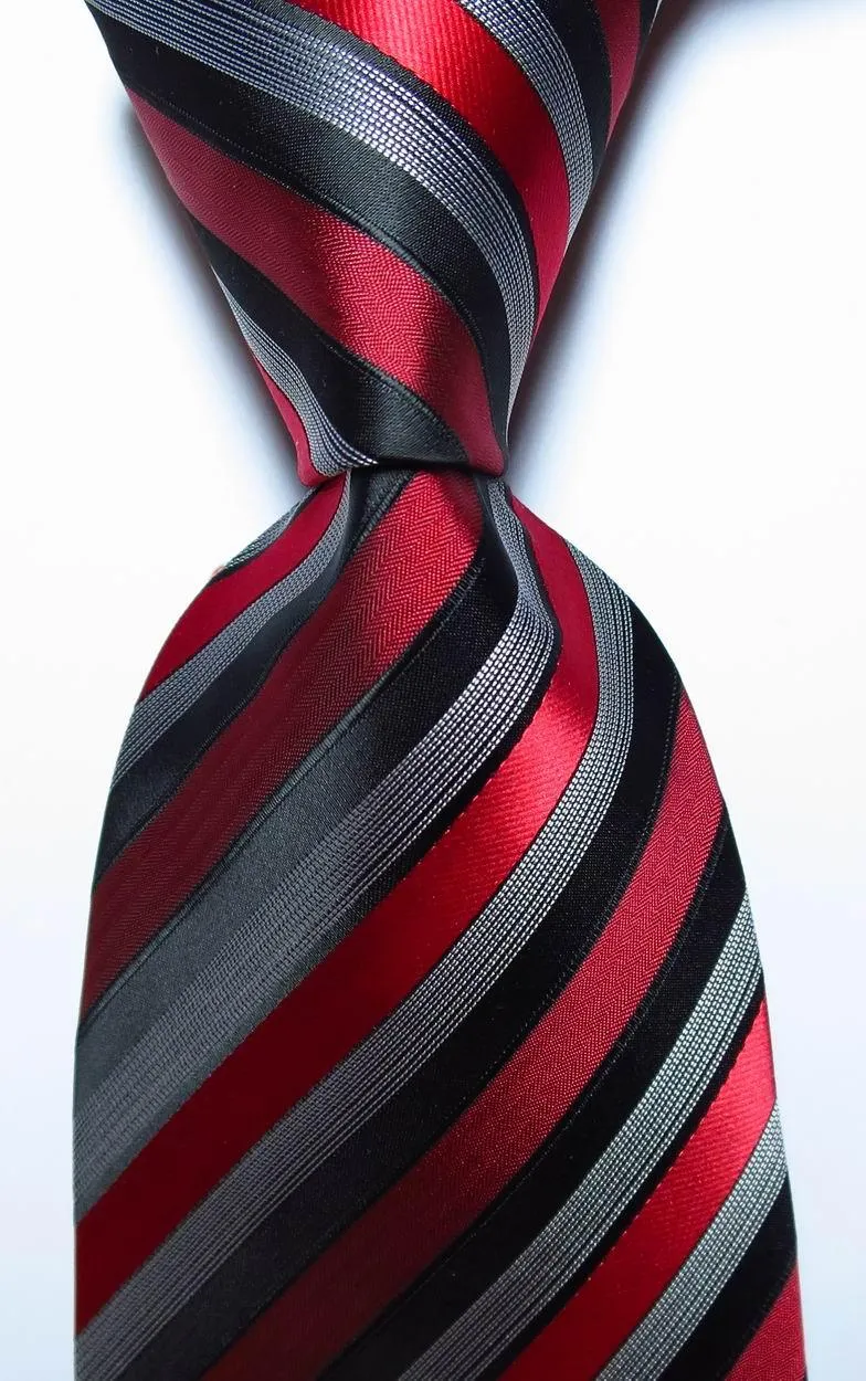 Colorful Striped Silk Neckties 100% Silk Mens Neck Tie