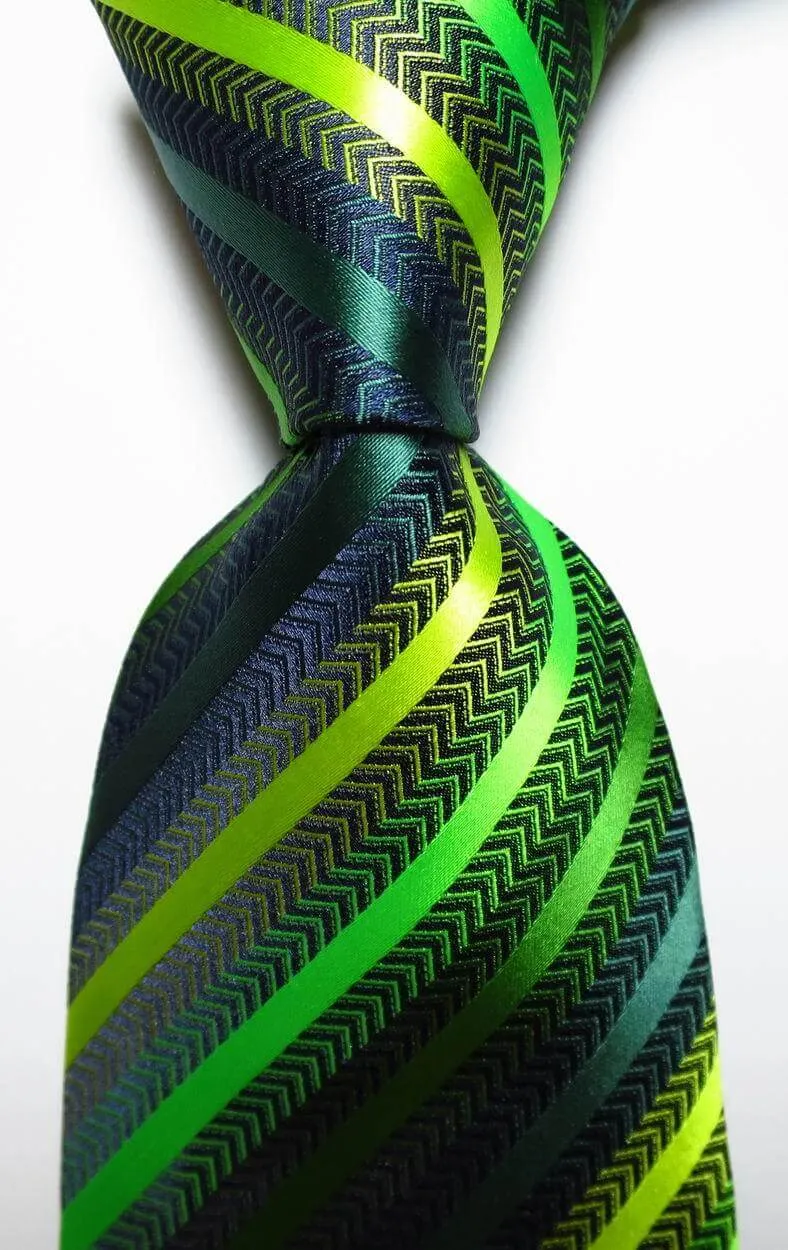 Colorful Striped Silk Neckties 100% Silk Mens Neck Tie