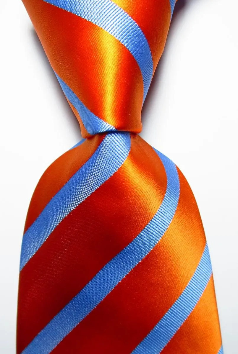 Colorful Striped Silk Neckties 100% Silk Mens Neck Tie