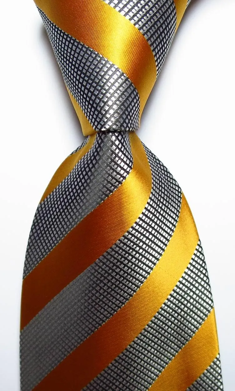 Colorful Striped Silk Neckties 100% Silk Mens Neck Tie