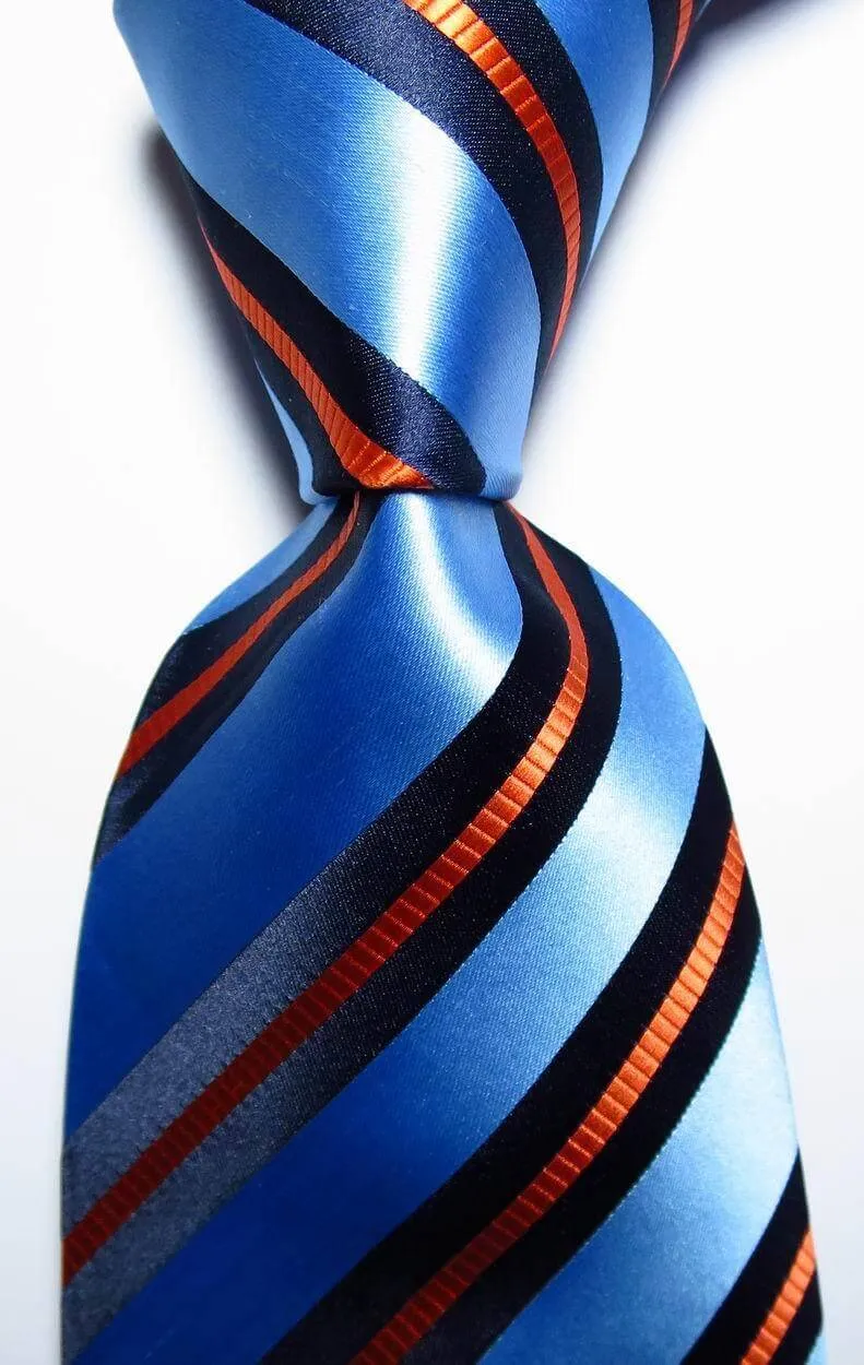 Colorful Striped Silk Neckties 100% Silk Mens Neck Tie