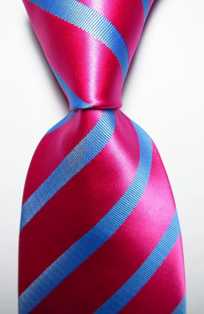 Colorful Striped Silk Neckties 100% Silk Mens Neck Tie