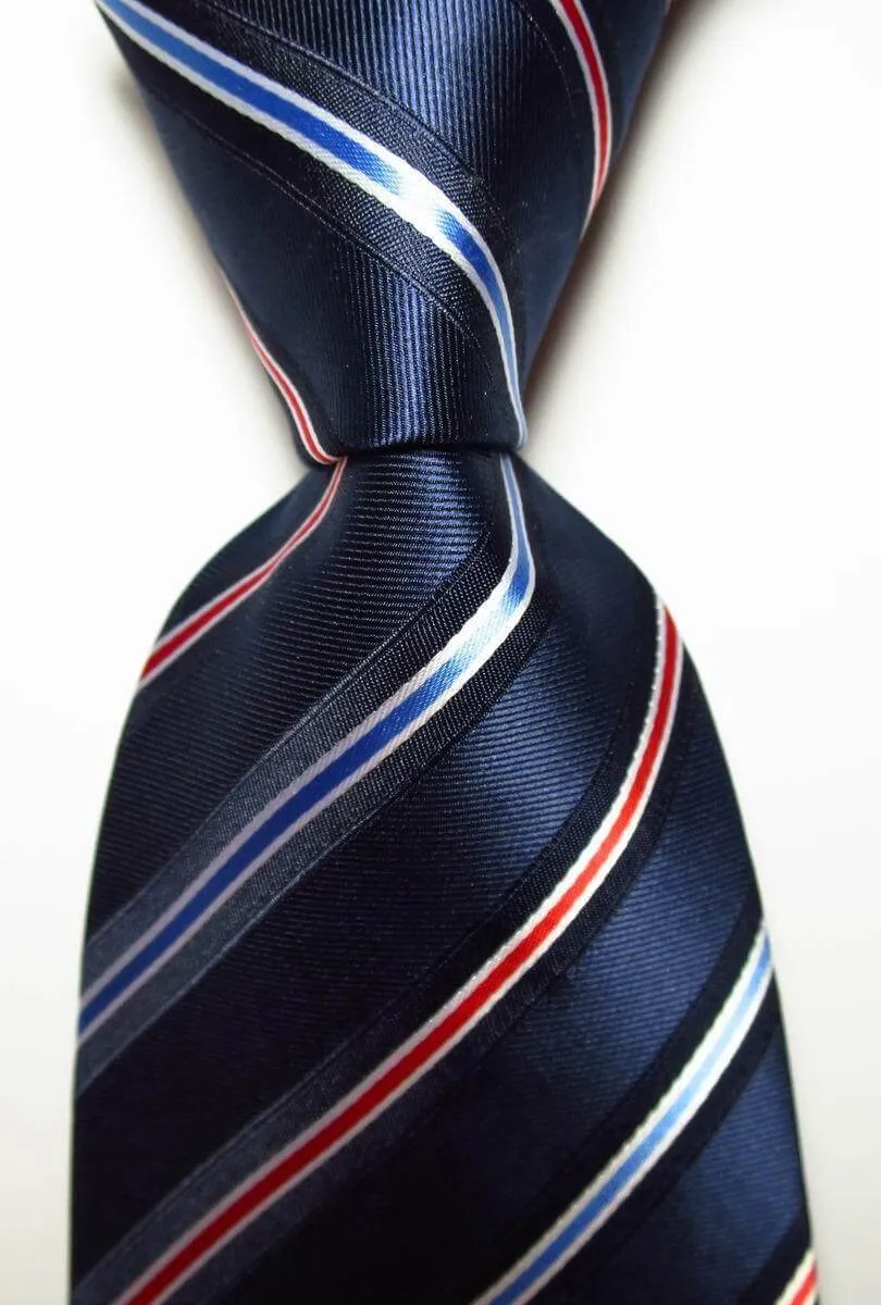 Colorful Striped Silk Neckties 100% Silk Mens Neck Tie