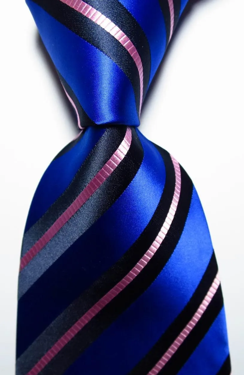 Colorful Striped Silk Neckties 100% Silk Mens Neck Tie