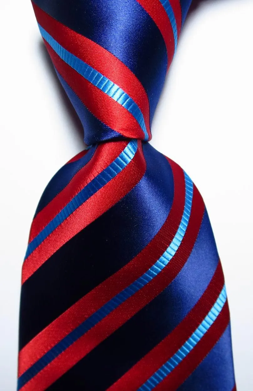 Colorful Striped Silk Neckties 100% Silk Mens Neck Tie