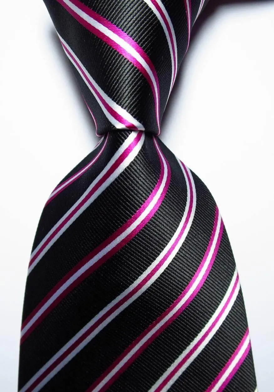 Colorful Striped Silk Neckties 100% Silk Mens Neck Tie