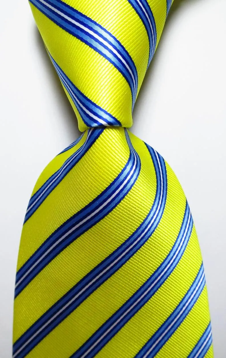 Colorful Striped Silk Neckties 100% Silk Mens Neck Tie