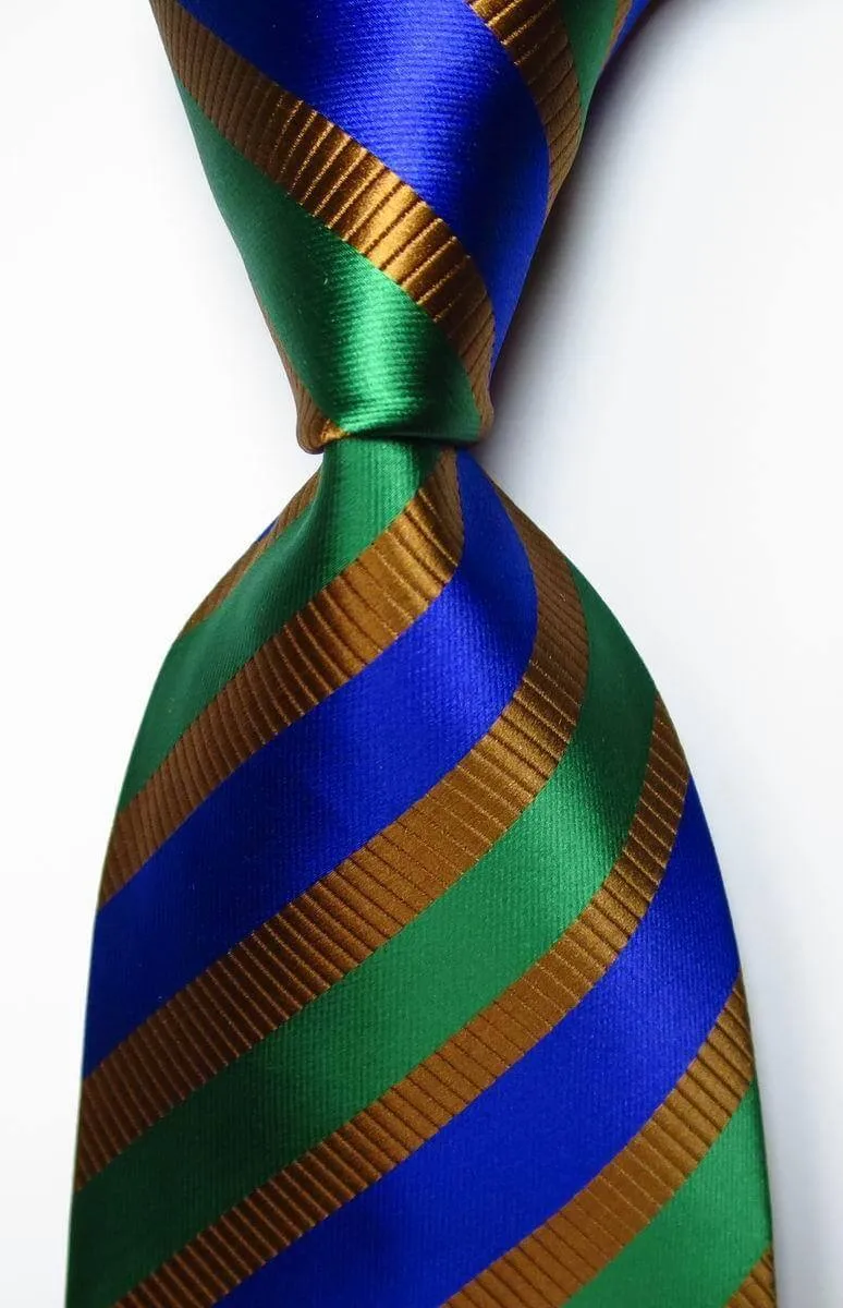 Colorful Striped Silk Neckties 100% Silk Mens Neck Tie