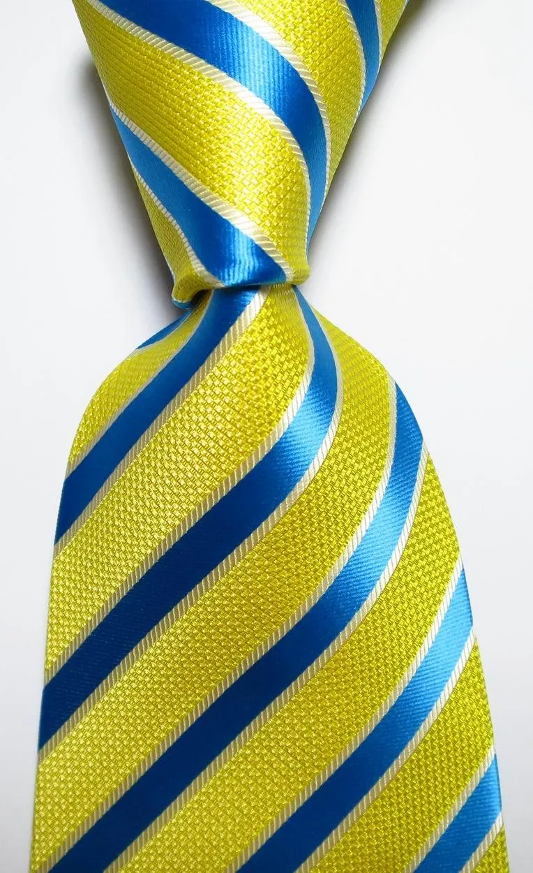 Colorful Striped Silk Neckties 100% Silk Mens Neck Tie