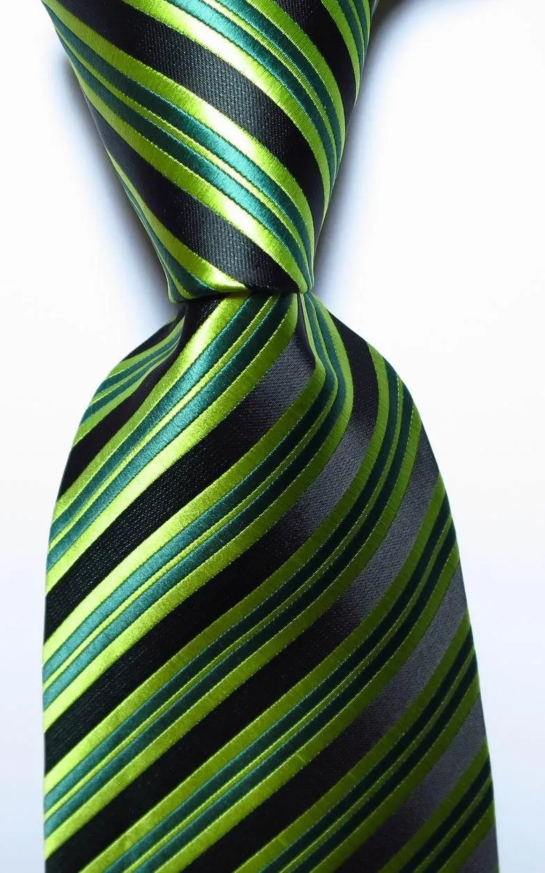 Colorful Striped Silk Neckties 100% Silk Mens Neck Tie