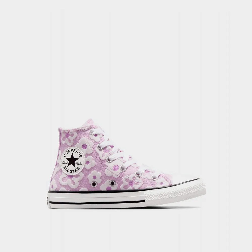 Converse Kids Chuck Taylor All Star Floral Embroidery Sneaker Lilac/White _ 181057 _ Lilac