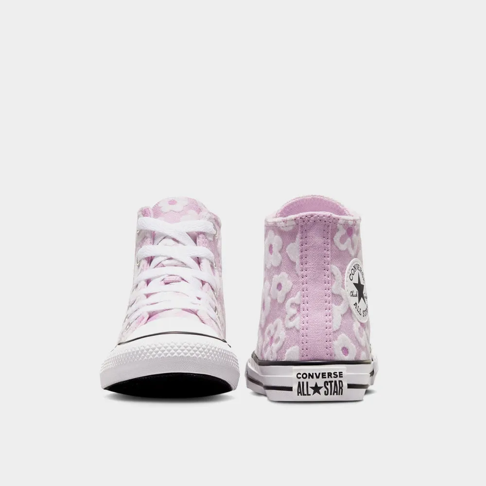 Converse Kids Chuck Taylor All Star Floral Embroidery Sneaker Lilac/White _ 181057 _ Lilac