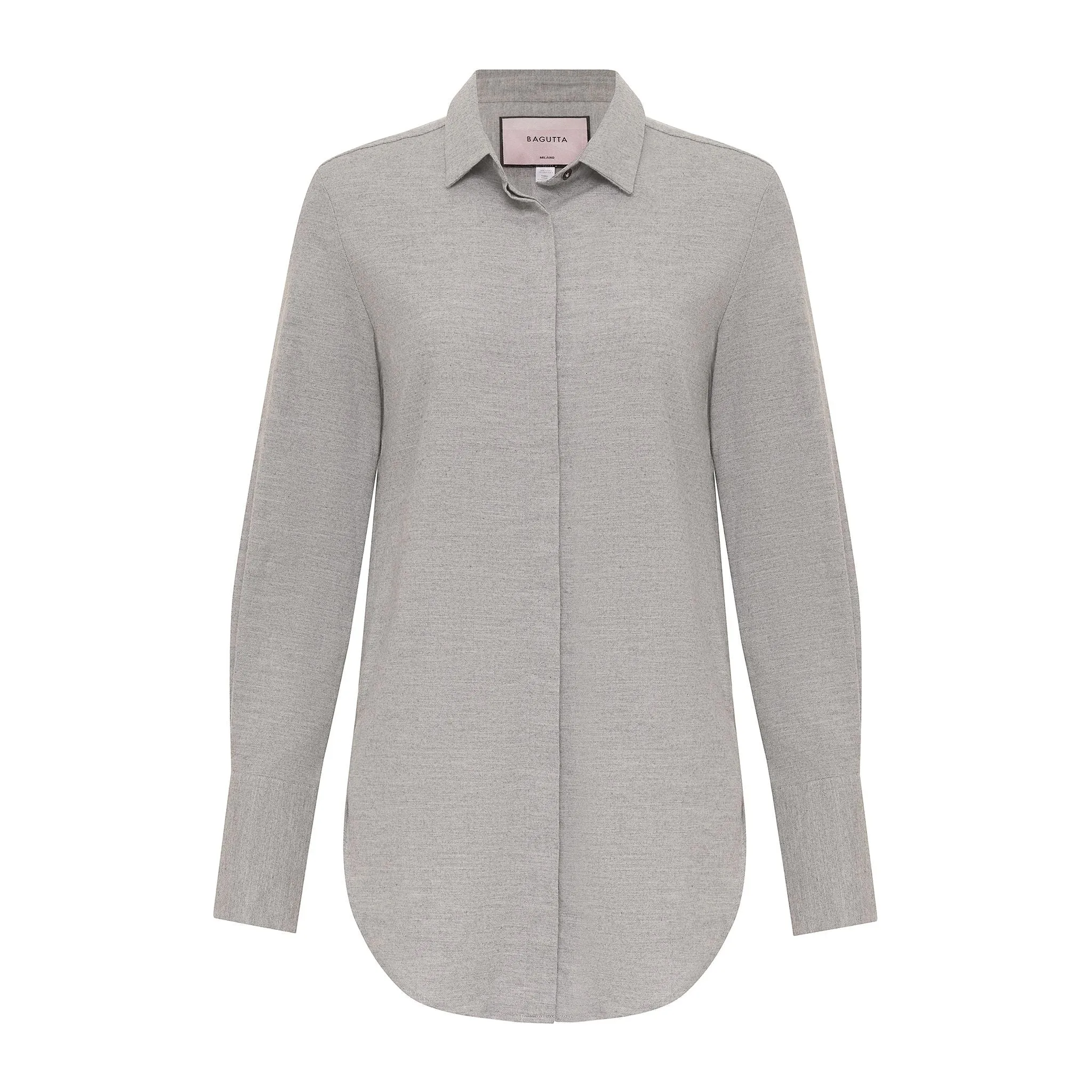 Cotton and Cashmere Button Down - Grey