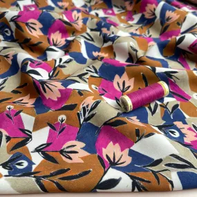 Cubanist Flowers Viscose Fabric