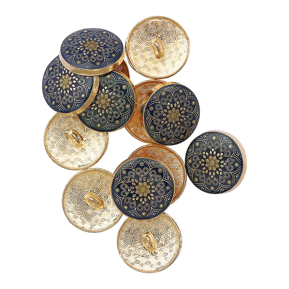 Designer Lamination Shank Metal Buttons for Ethnic Wear