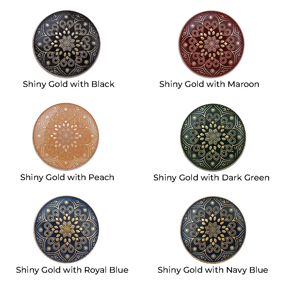 Designer Lamination Shank Metal Buttons for Ethnic Wear