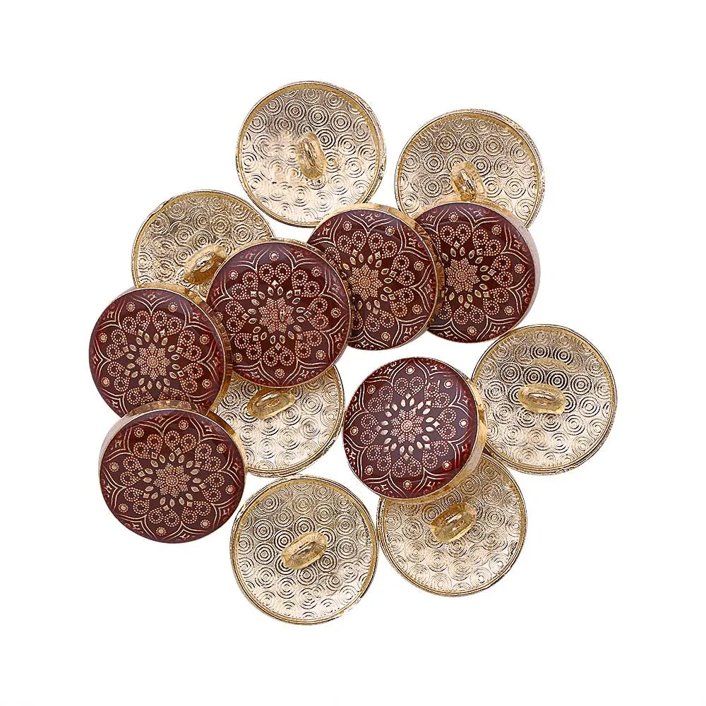 Designer Lamination Shank Metal Buttons for Ethnic Wear