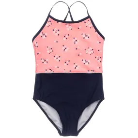 Ditsy Coral Classic Crossback Swimsuit