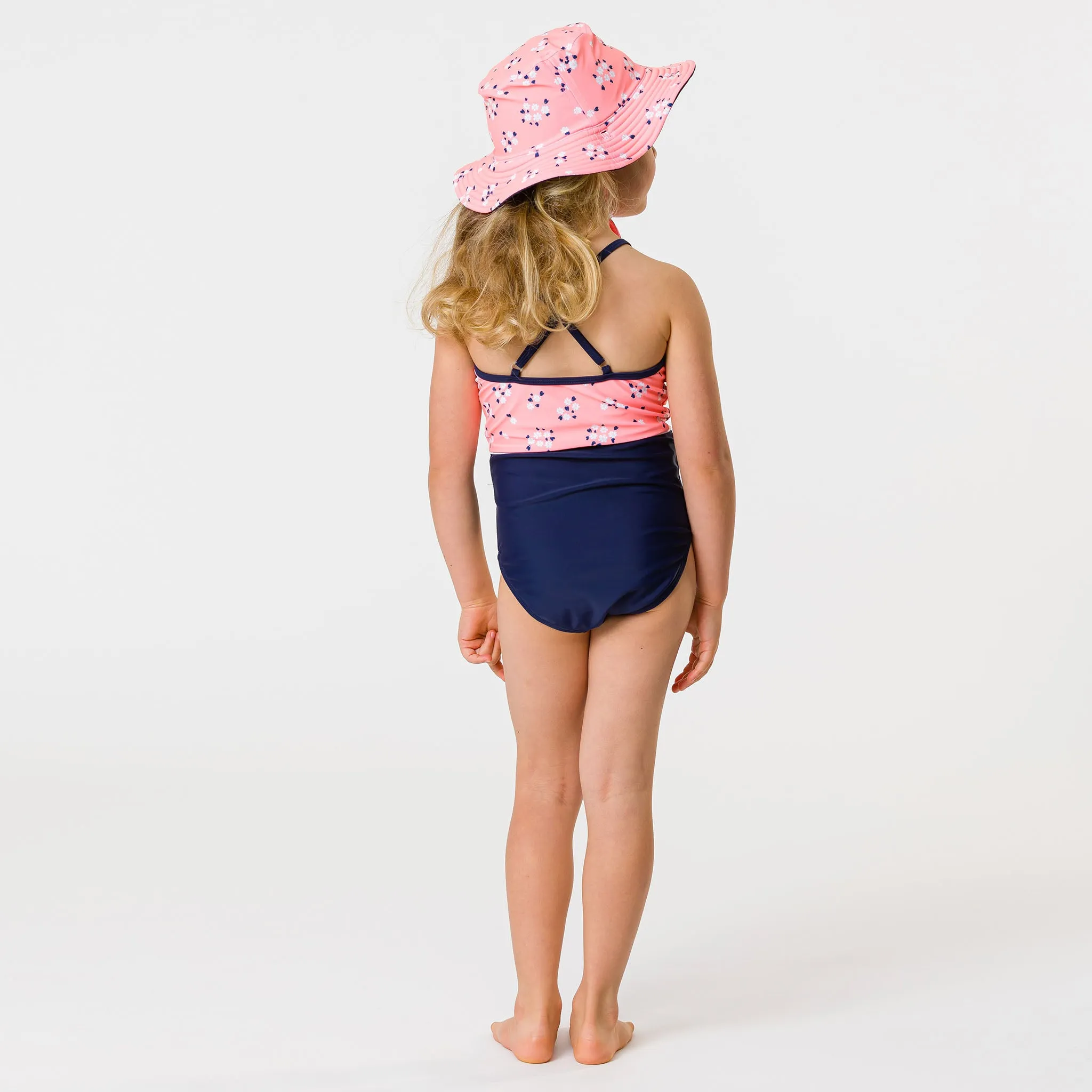 Ditsy Coral Classic Crossback Swimsuit