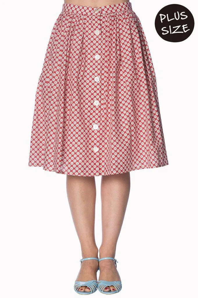 Ditsy Daisy 50s Skirt