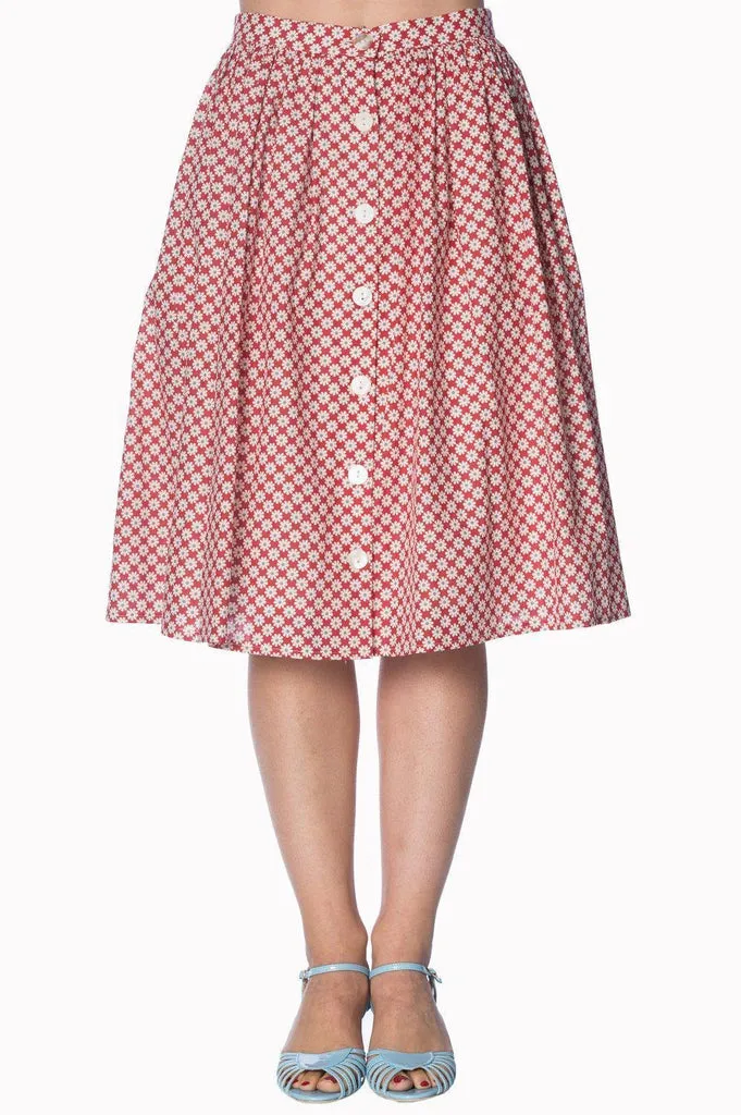 Ditsy Daisy 50s Skirt