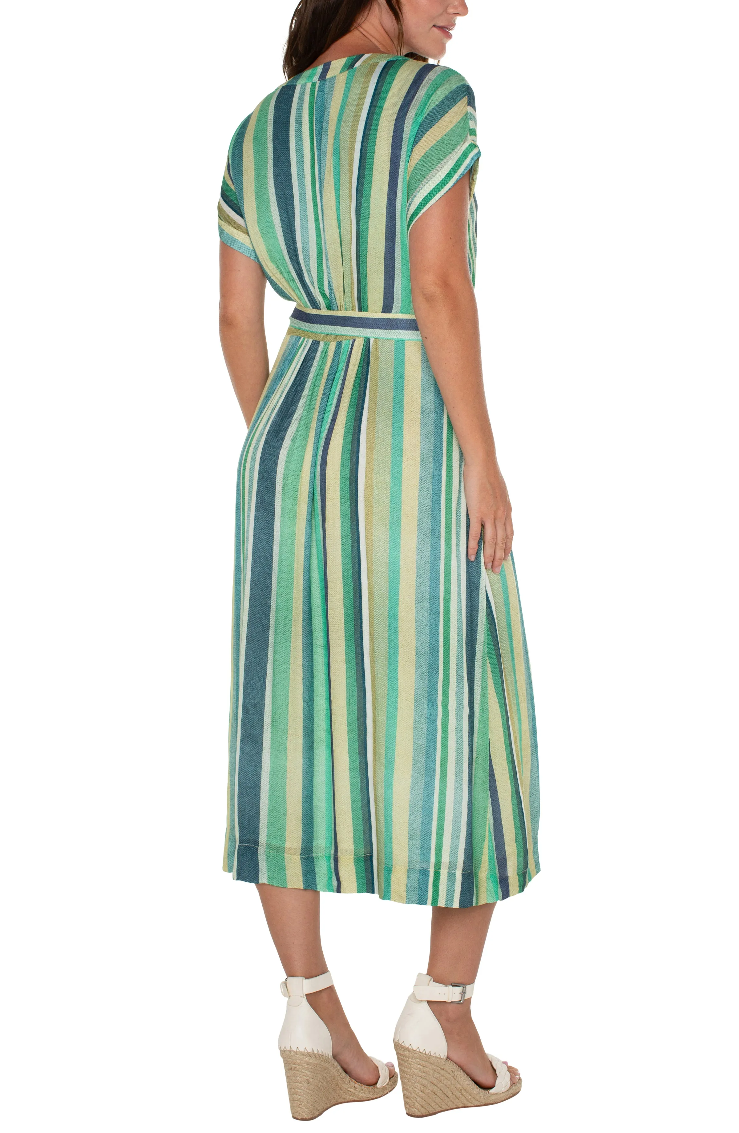 DOLMAN WRAP FRONT MIDI DRESS