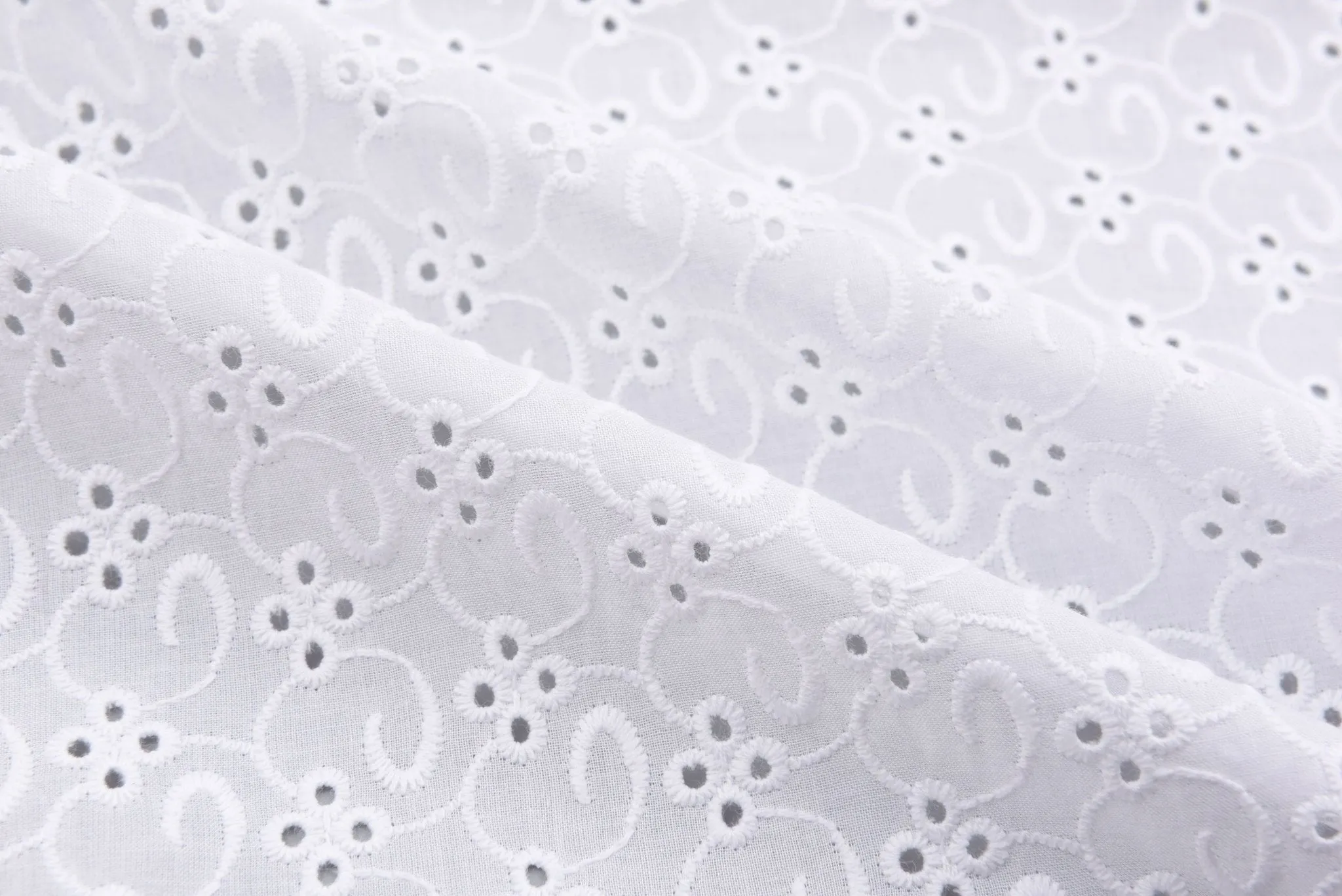 Dyed Pure 100%  Cotton Eyelet  Voil Embroidery Fabric-GK-26545