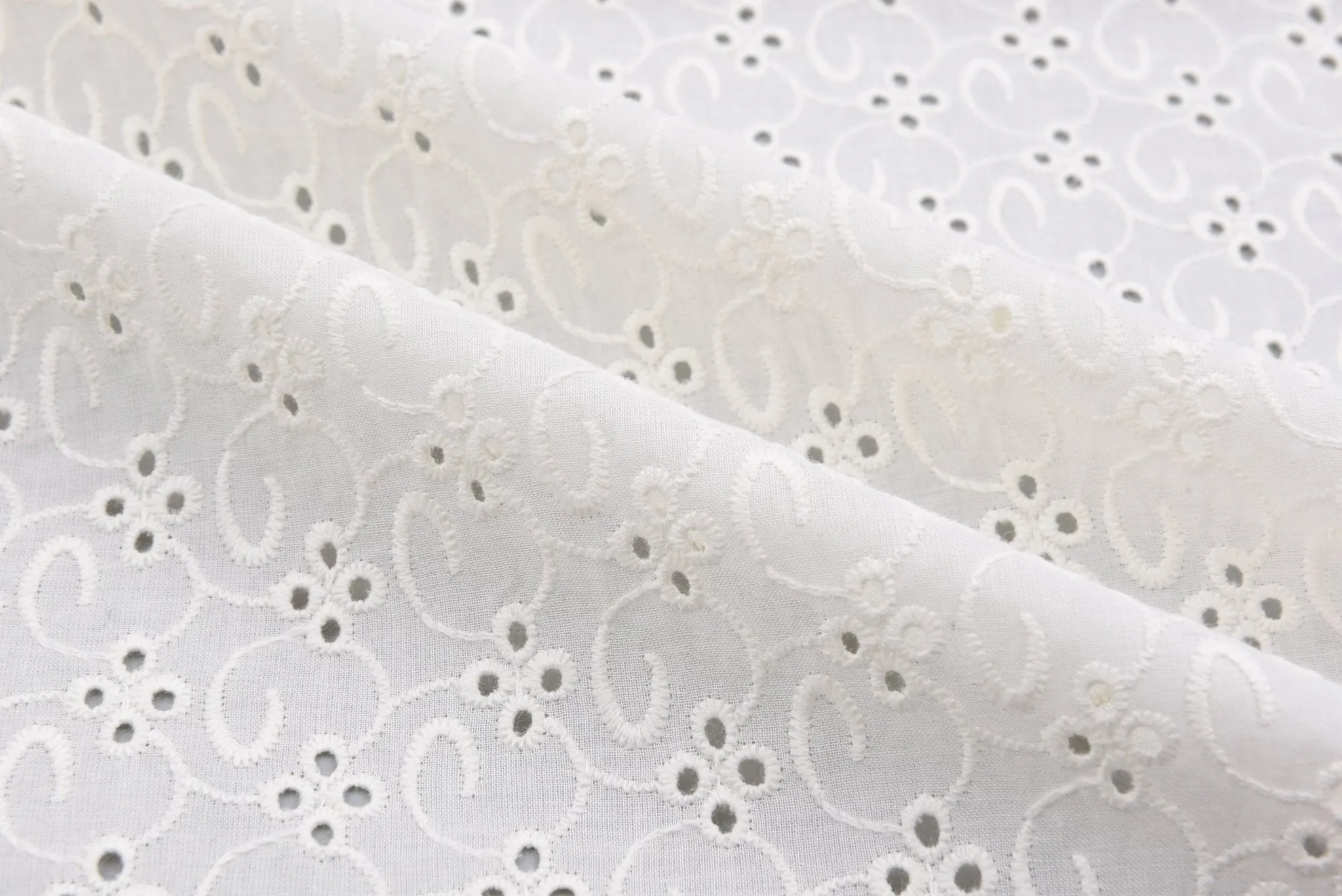 Dyed Pure 100%  Cotton Eyelet  Voil Embroidery Fabric-GK-26545