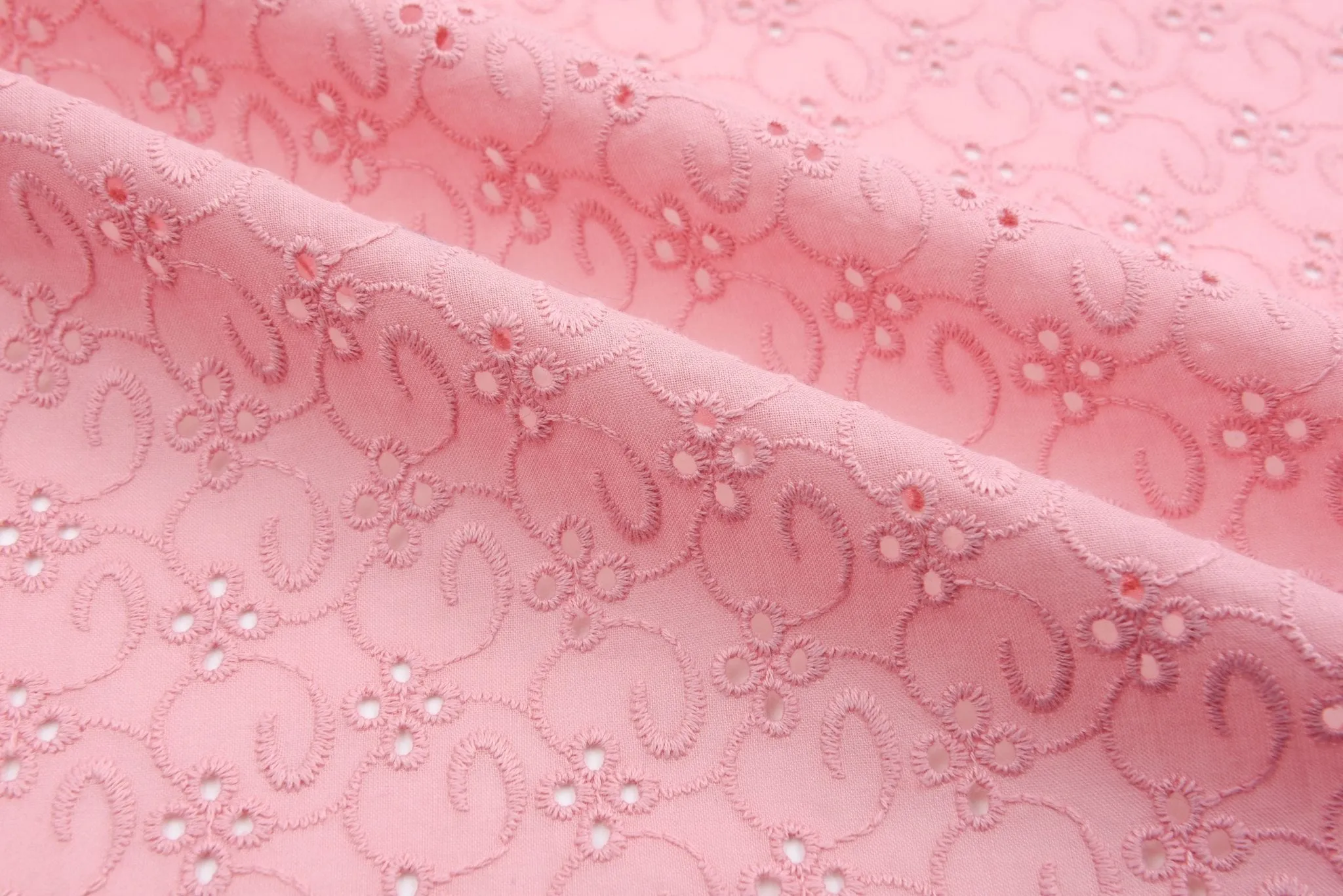 Dyed Pure 100%  Cotton Eyelet  Voil Embroidery Fabric-GK-26545