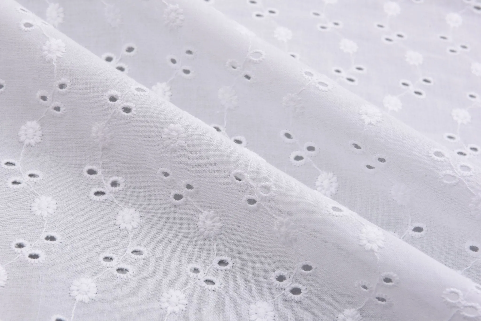 Dyed Pure 100%  Cotton Eyelet  Voil Embroidery Fabric -GK-27303