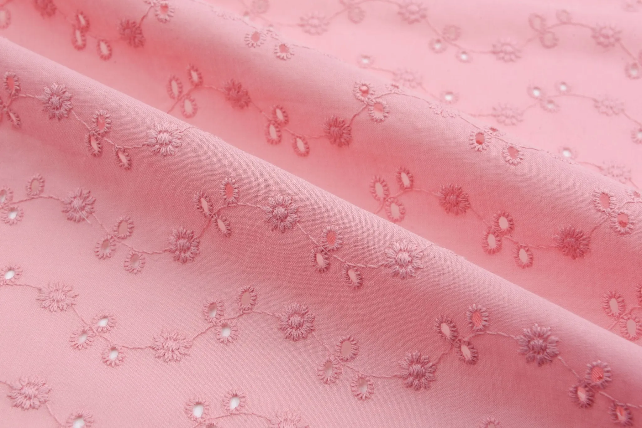 Dyed Pure 100%  Cotton Eyelet  Voil Embroidery Fabric -GK-27303