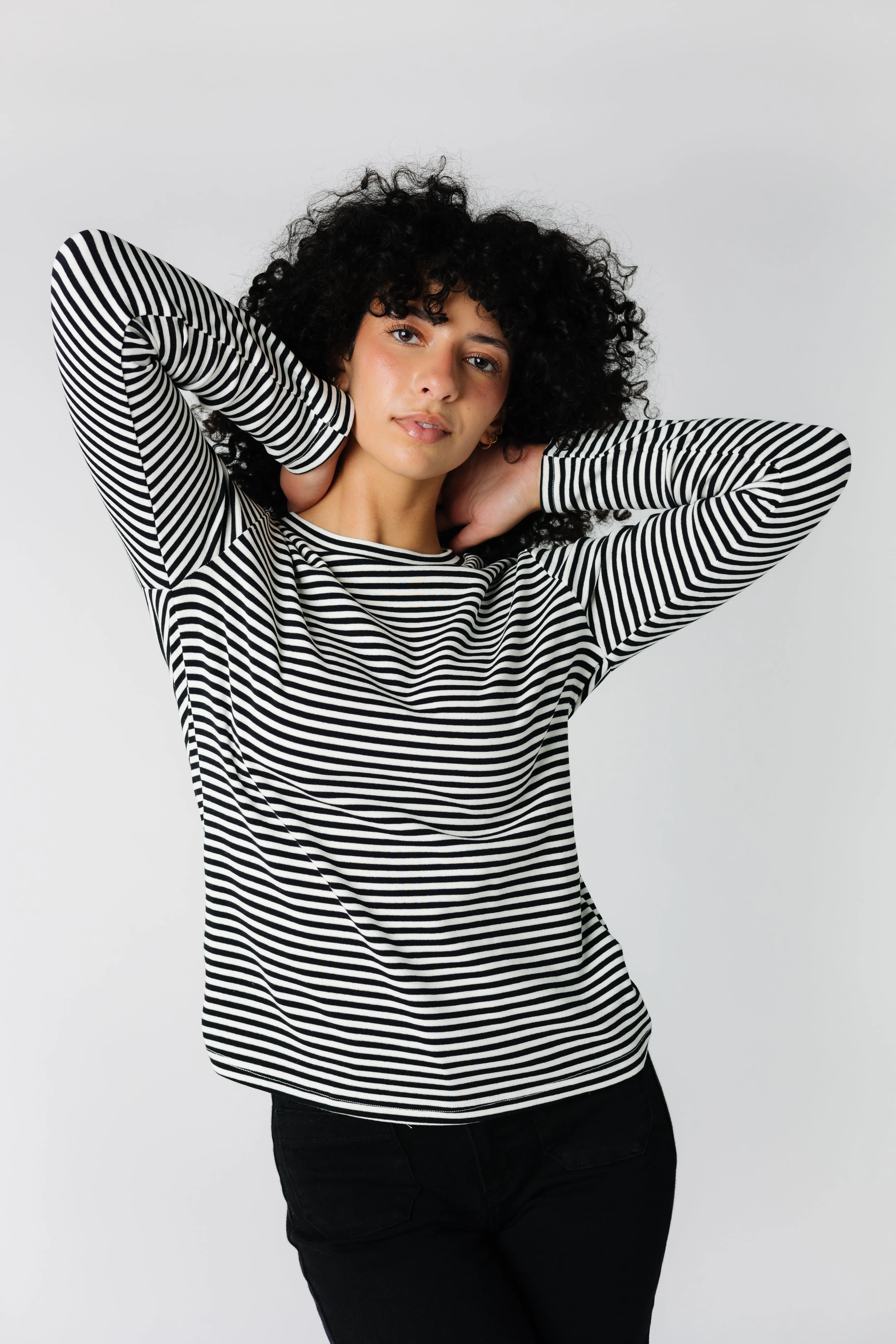 Easy Does It Striped Long Sleeve Top