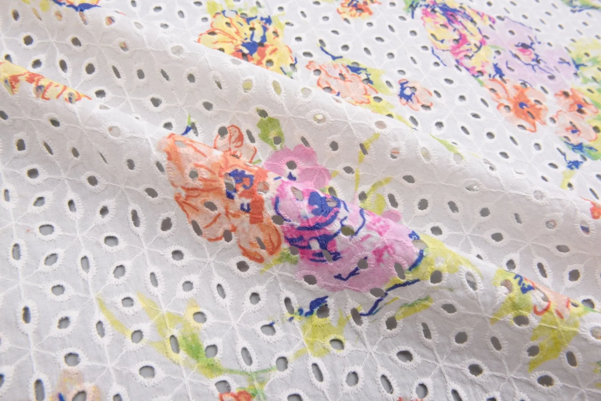 Eyelet Cotton Print Fabric