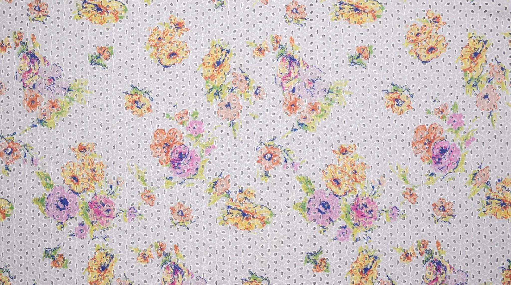 Eyelet Cotton Print Fabric