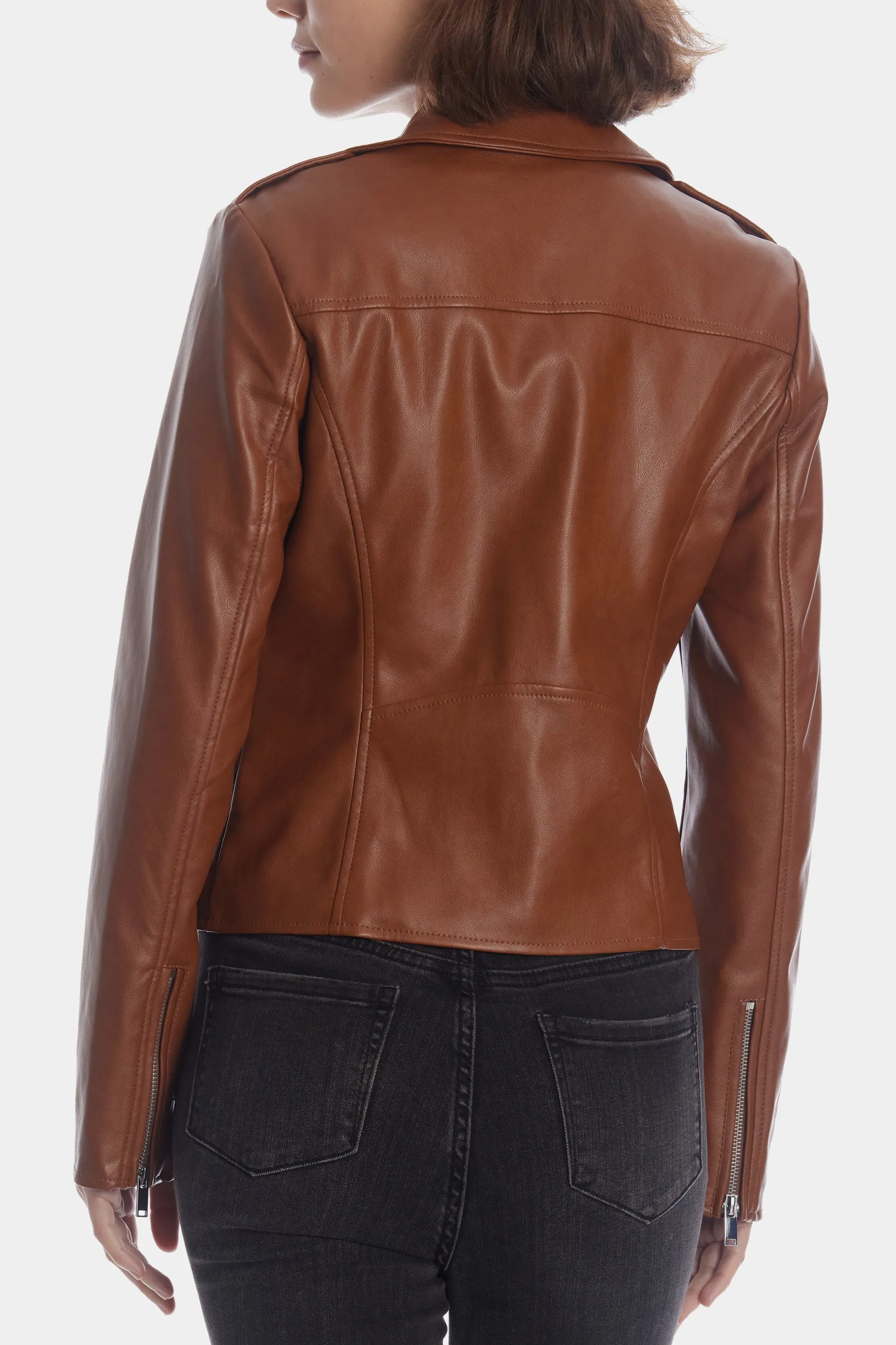 Faux Leather Moto Jacket