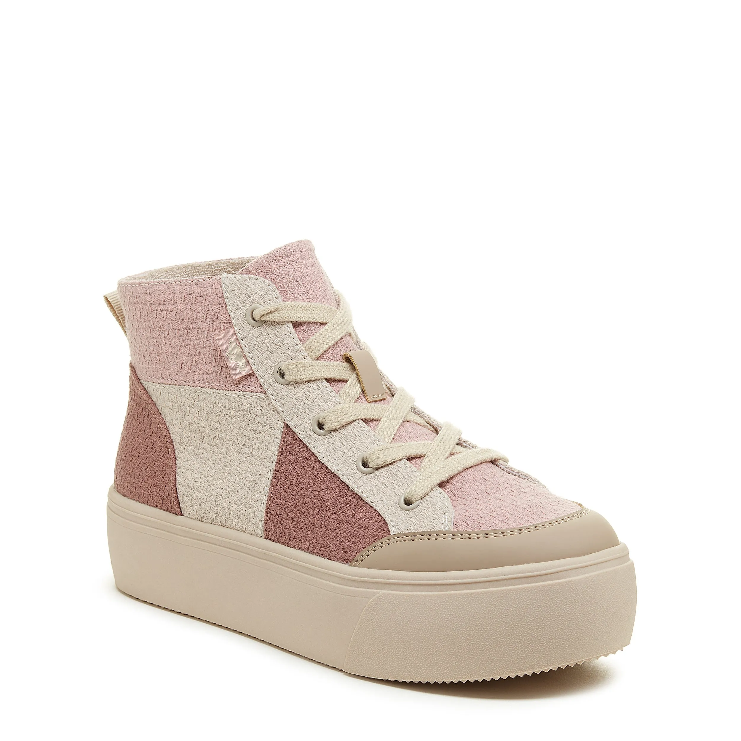 Flair Pink Patchwork Platform Sneaker