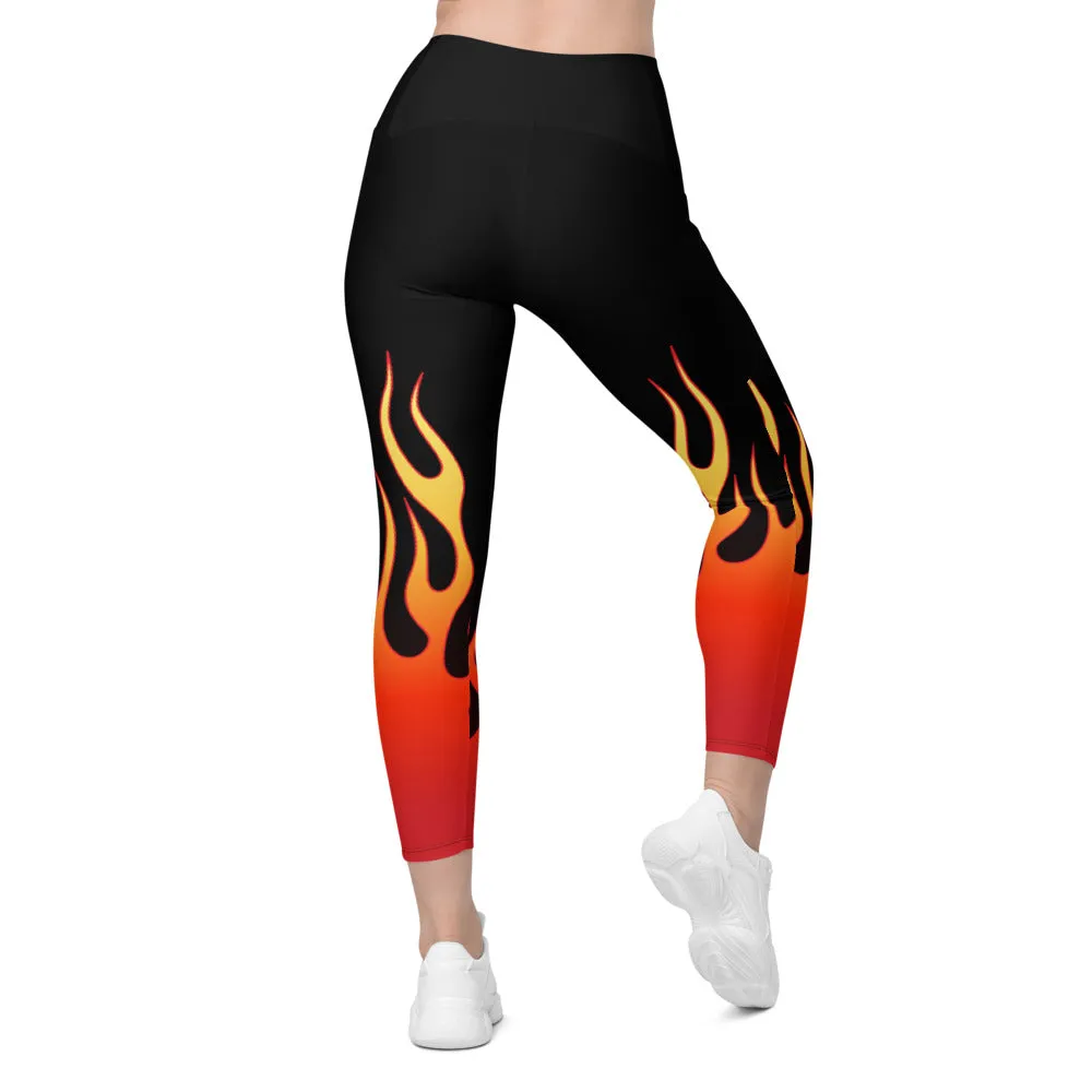 Flame Leggings with Pockets