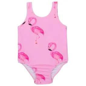 Flamingo Girls Sleeveless Swimmers