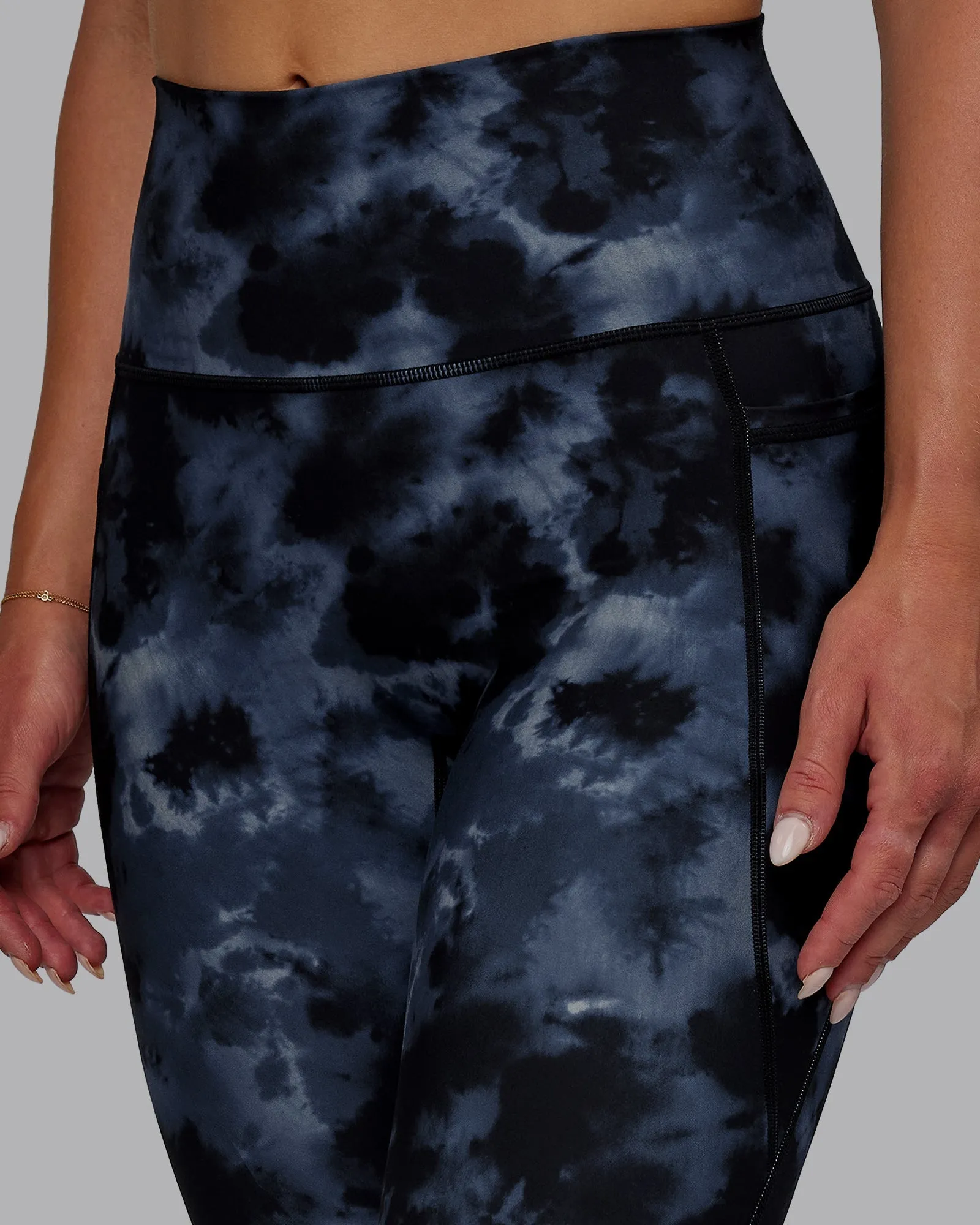 Fusion 7/8 Length Leggings - Tie Dye-Midnight