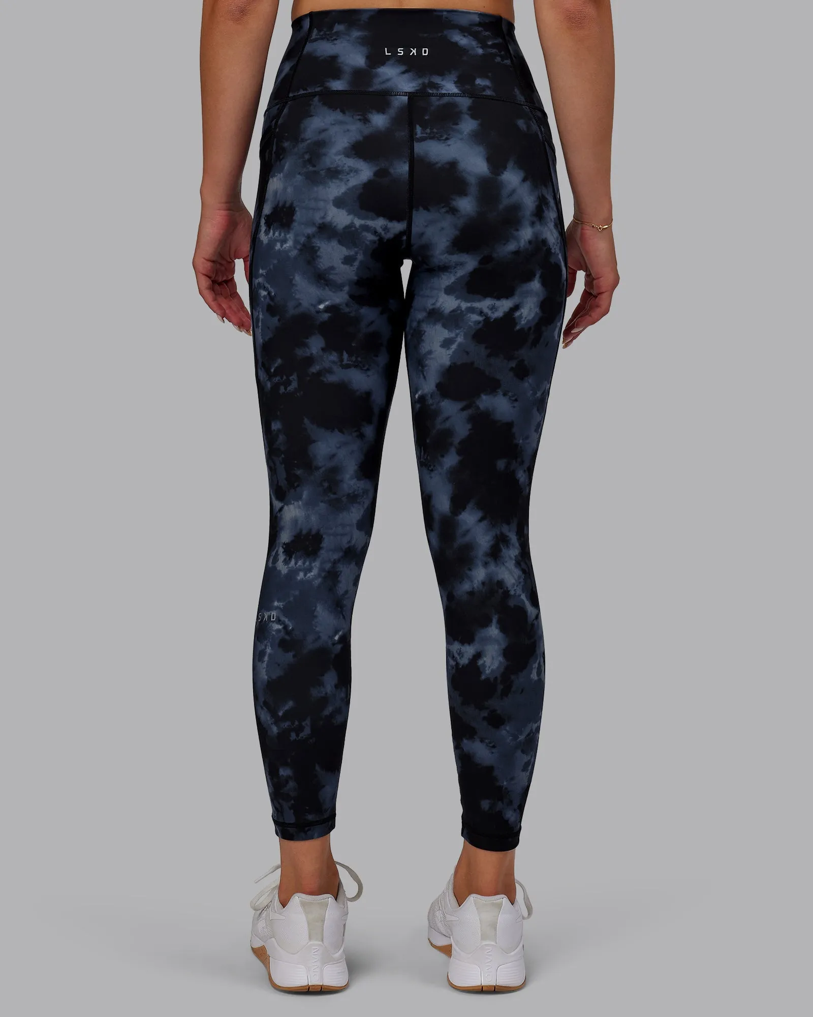 Fusion 7/8 Length Leggings - Tie Dye-Midnight