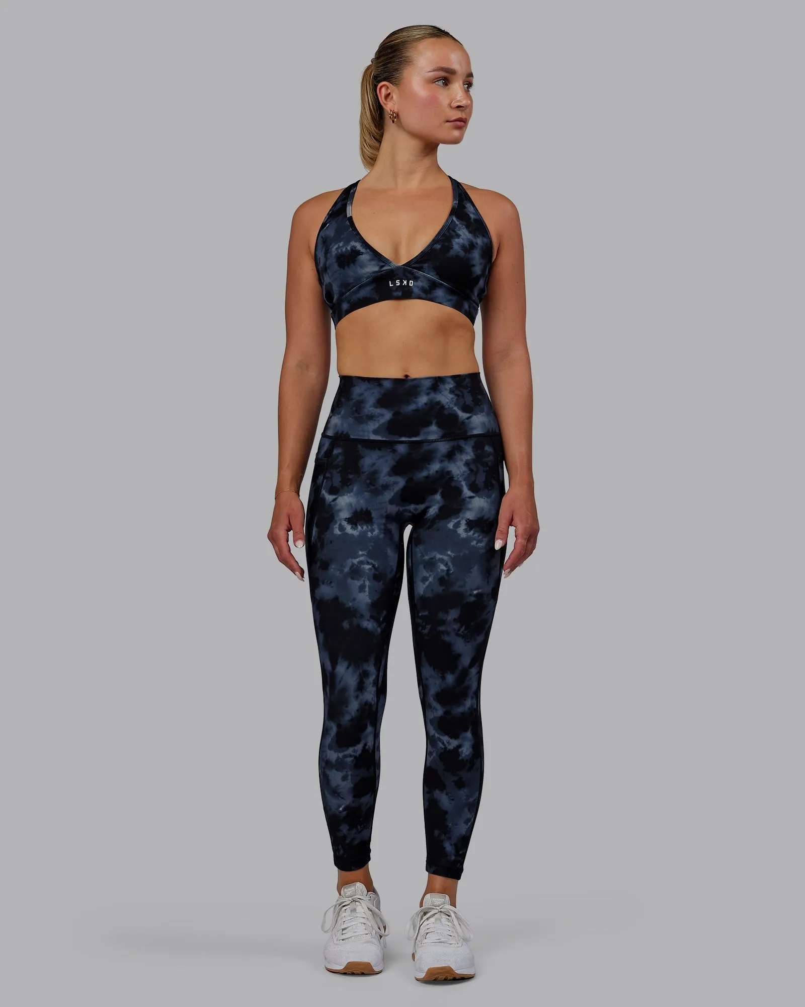 Fusion 7/8 Length Leggings - Tie Dye-Midnight