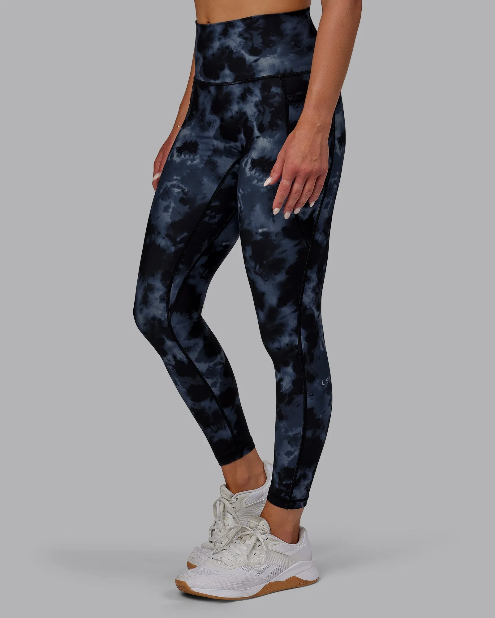 Fusion 7/8 Length Leggings - Tie Dye-Midnight