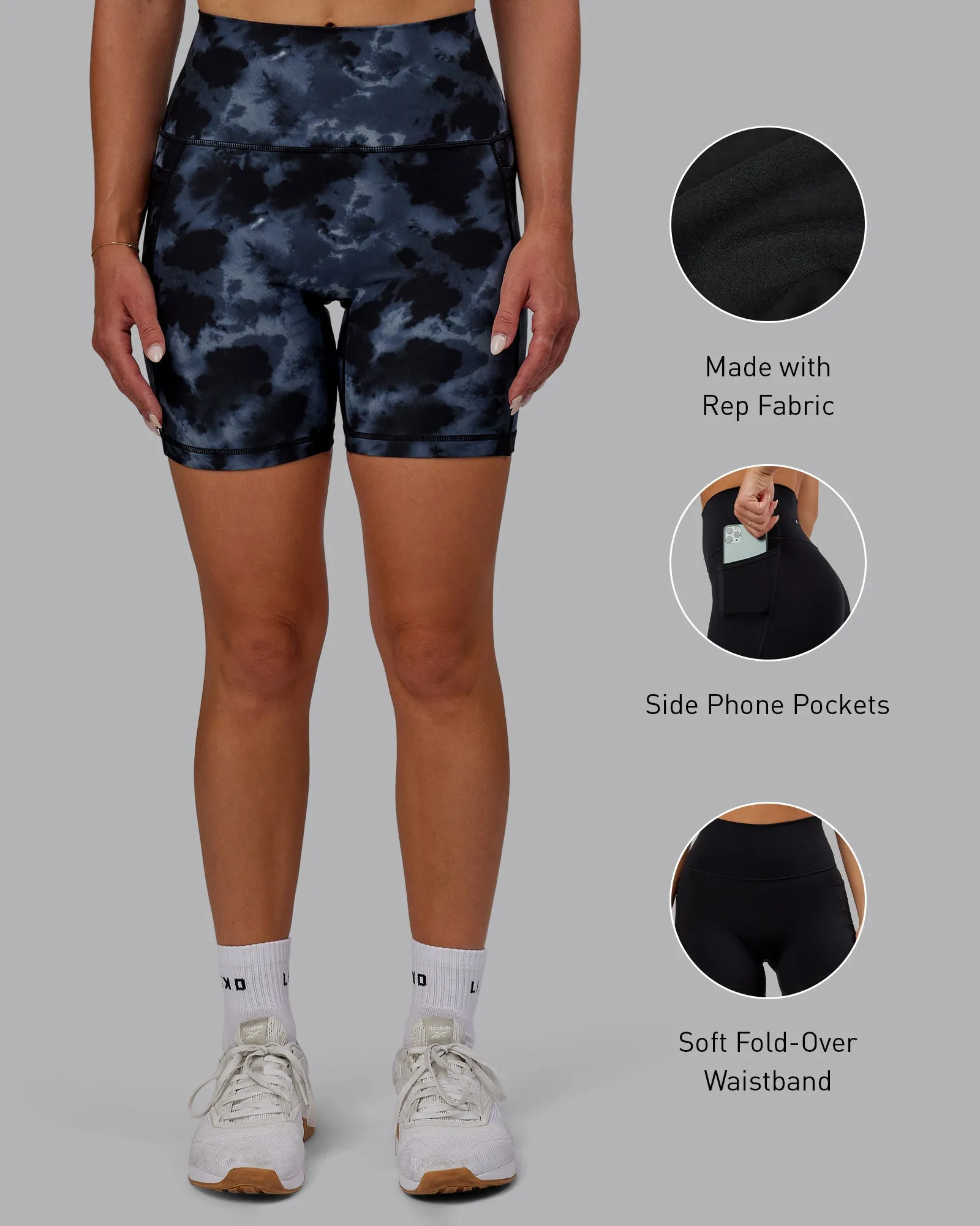 Fusion Mid-Length Shorts - Tie Dye-Midnight