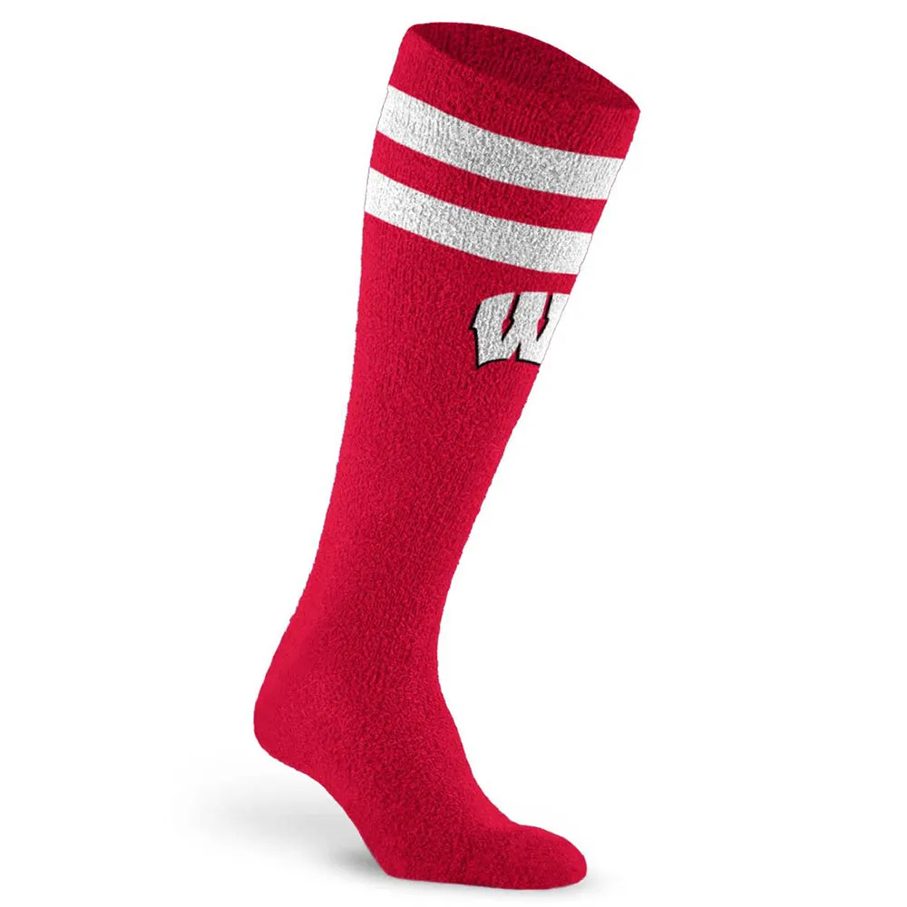 Fuzzy College Compression Sock, Wisconsin Badgers