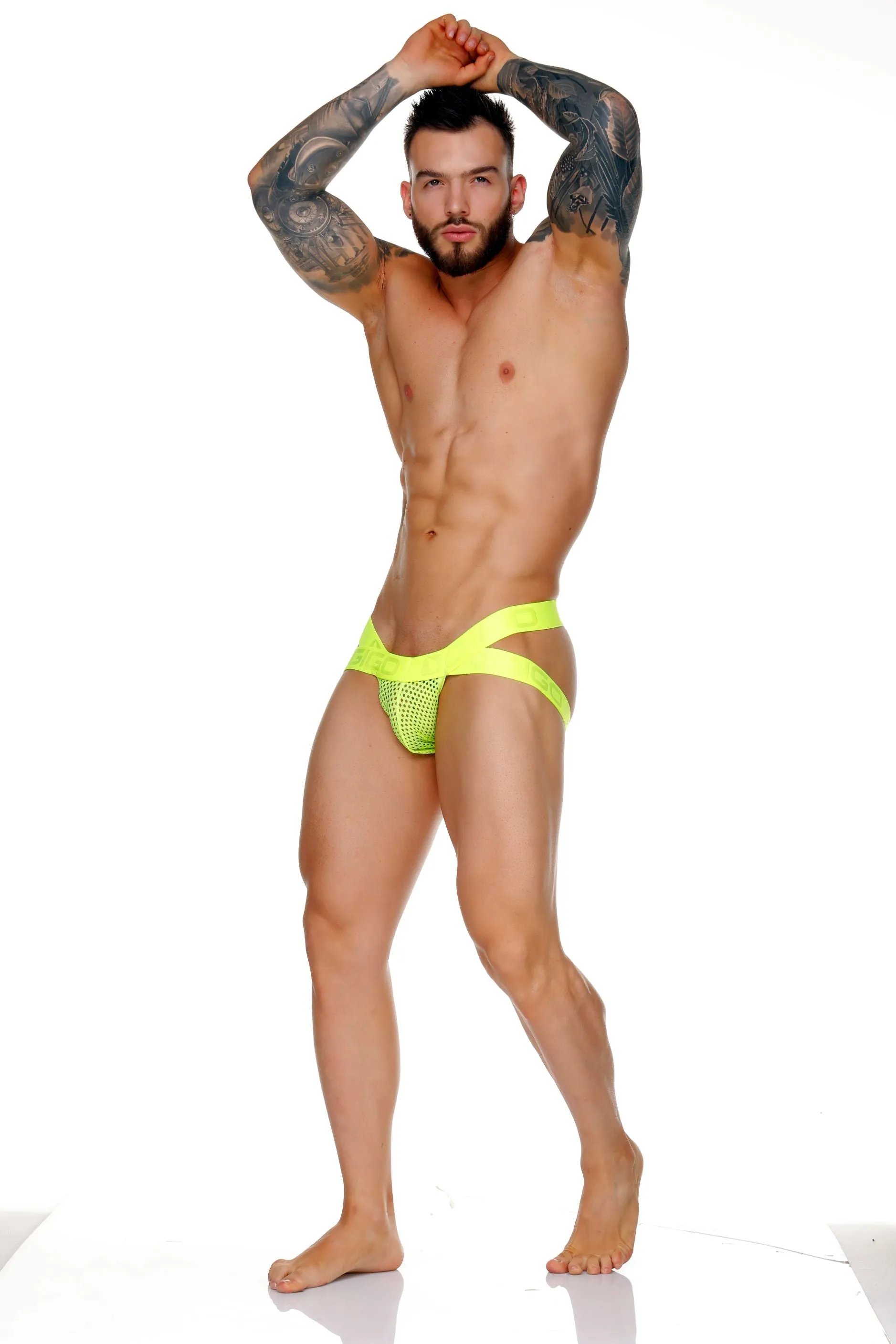 Gigo Morocco jockstrap mesh neon yellow