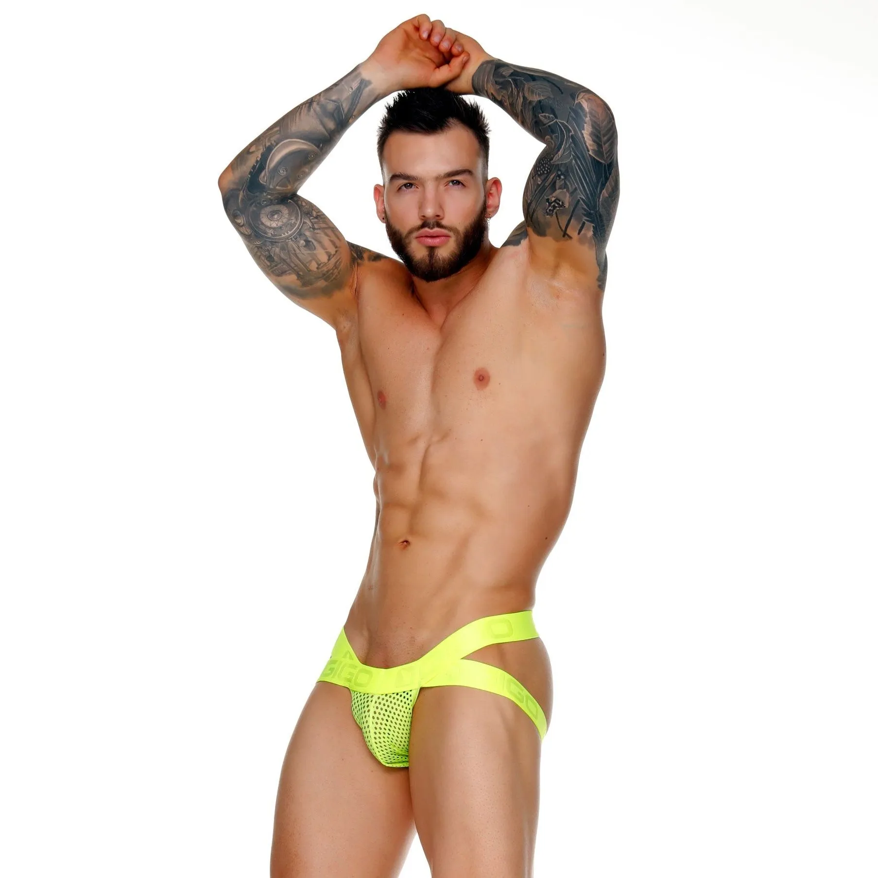 Gigo Morocco jockstrap mesh neon yellow