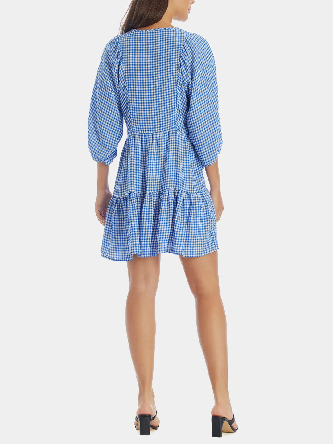 Gingham Tiered Babydoll Dress