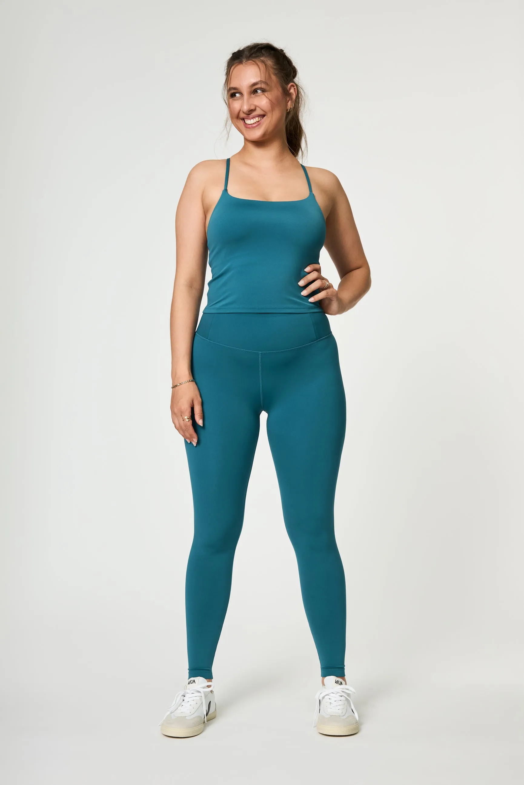 Girlfriend Collective Float High Rise Leggings - Dark Ixia